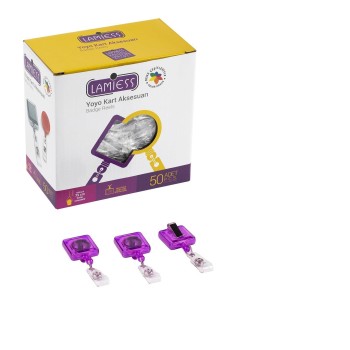 Lamiess Lms 363 Kare Yoyo Şeffaf Mor  50'Li Lamiess Lms 363 Kare Yoyo Şeffaf Mor  50'Li