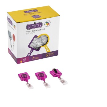 Lamiess Lms 363 Kare Yoyo Şeffaf Pembe  50'Li Lamiess Lms 363 Kare Yoyo Şeffaf Pembe  50'Li