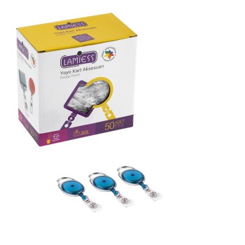 Lamiess Lms 154 Kt Çelik Bordürlü Oval Yoyo Şeffaf Mavi  50'Li Lamiess Lms 154 Kt Çelik Bordürlü Oval Yoyo Şeffaf Mavi  50'Li