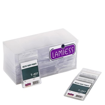 Lamiess  T-037 V Dikey Kilitli Kart Poşeti 100'Lü Lamiess  T-037 V Dikey Kilitli Kart Poşeti 100'Lü