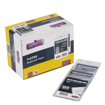 Lamiess  T-079 V Dikey Kilitli Kart Poşeti 100'Lü Lamiess  T-079 V Dikey Kilitli Kart Poşeti 100'Lü