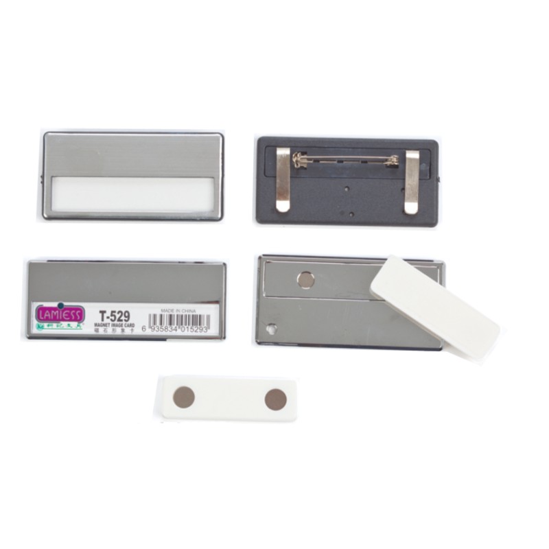 Lamiess  T-528S Gümüş Mıknatıslı Yaka İsimliği 25'Li perpa fiyat Lamiess  T-528S Gümüş Mıknatıslı Yaka İsimliği 25'Li fiyat teklifi al