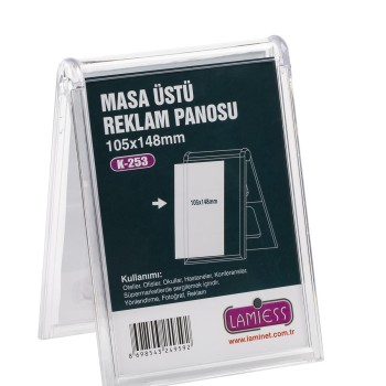 Lamiess K-253 Masaüstü Reklam Panosu Dikey 3 'Lü Lamiess K-253 Masaüstü Reklam Panosu Dikey 3 'Lü