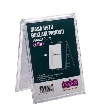 Lamiess K-255 Masaüstü Reklam Panosu Dikey 3 'Lü Lamiess K-255 Masaüstü Reklam Panosu Dikey 3 'Lü