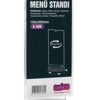 Lamiess  K-686 Masaüstü Menü Stand 2'Li Lamiess  K-686 Masaüstü Menü Stand 2'Li