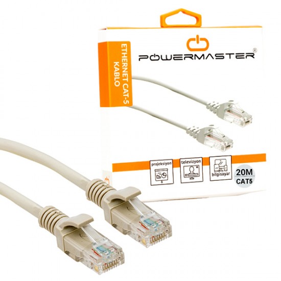 KABLO.CAT5 20 METRE GRİ KUTULU POWERMASTER