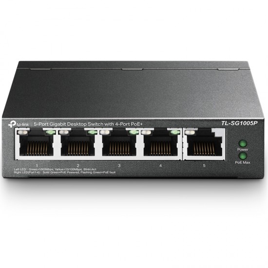 TP-LINK TL-SG1005P 5 PORT GIGABIT 4 PORT POE SWITCH