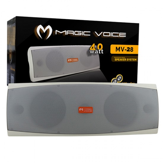 MAGICVOICE MV-28 2*13CM 40W BEYAZ TEKLİ SÜTUN HOPARLÖR TRAFOSUZ