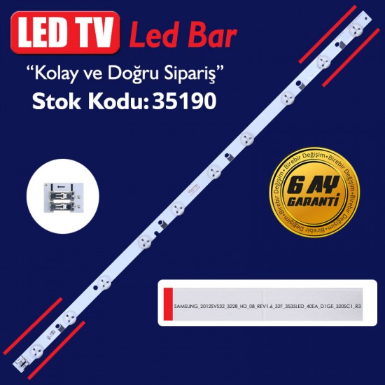 32F-3535LED-40EA - D1GE-320SC1-R3 - 1GE-320SC1-R2 - 58 CM 10 LEDLİ - (WK-495)