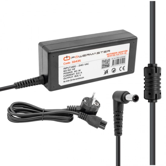 POWERMASTER NOTEBOOK ADAPTÖR SONY 19.5V/2A 6.5*4.4 UÇ