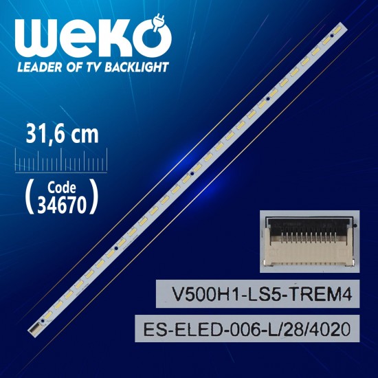 V500H1-LS5-TREM4 - ES-ELED-006-L/28/4020 - 31.6 CM 28 LEDLİ - (WK-125)