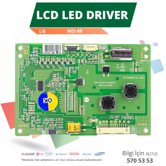 LCD LED DRİVER LG (6917L-0133B,PPW-LE55AR-O (A) REV0.2) (LC550EUN PF F1) (NO:49)