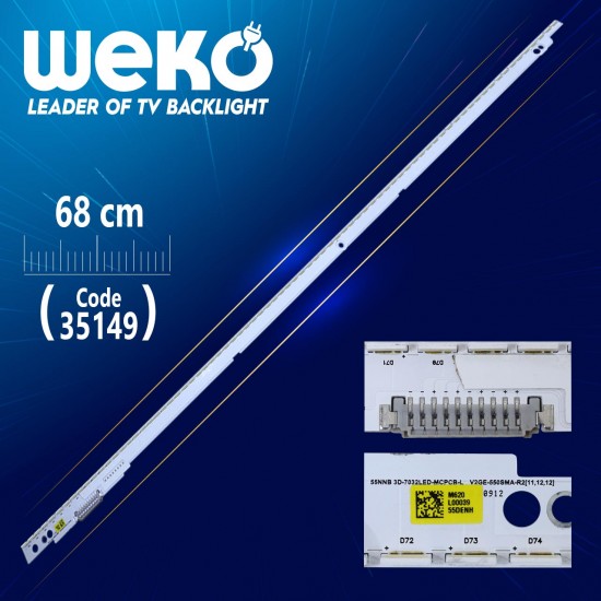 55NNB 3D-7032LED-MPCB-L - V2GE-550SMA-R2 - (LEFT) -76 LEDLİ 68 CM (WK-236)