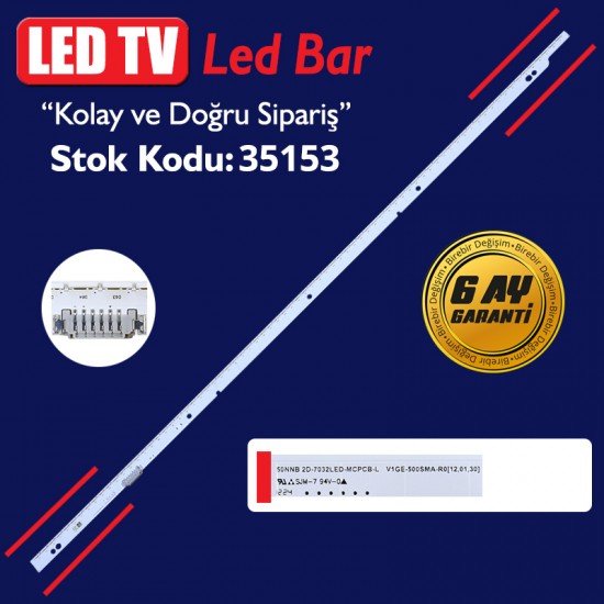 50NNB 2D-7032LED-MCPCB-L - V1GE-500SMA-R0 61.9 CM 76 LEDLİ - (WK-240)