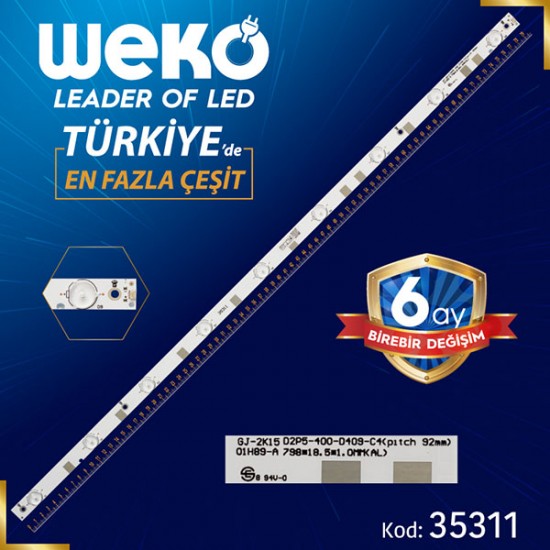 GJ-2K15 D2P5-400-D409-C4 (PITCH 92 MM) - 11800757-A0 - 79.8 CM 9 LEDLİ - (WK-457)