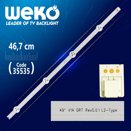 49 V14 DRT REV0.0 1 L2-TYPE - 46.7 CM 4 LEDLİ - (WK-1068)