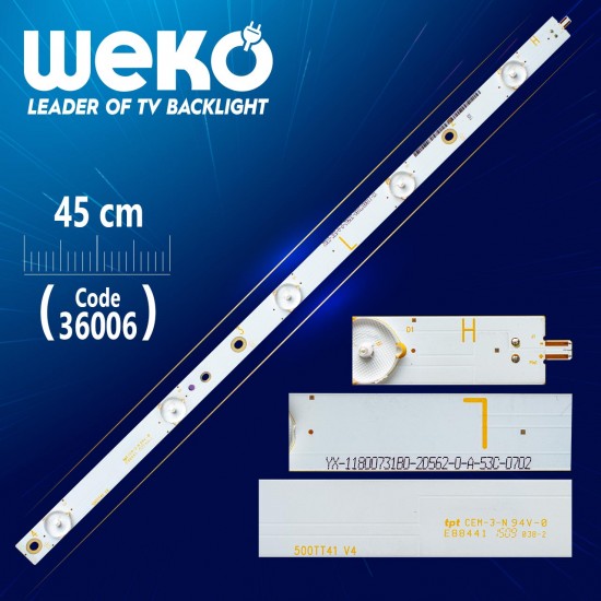 500TT41 V4 - SX-11800731B0-2F583-0-A-560-3607 L - 5 LEDLİ 45 CM