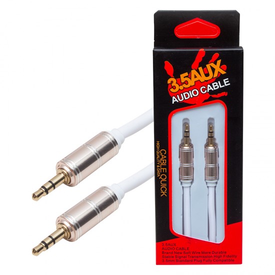 POWERMASTER PM-3835 3.5 MM ERKEK/ERKEK METAL BAŞLIK STEREO AUX KALIN KABLO