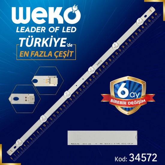 42 ROW REV0.8 2 R-TYPE - 44.9 CM 6 LEDLİ - (WK-191)