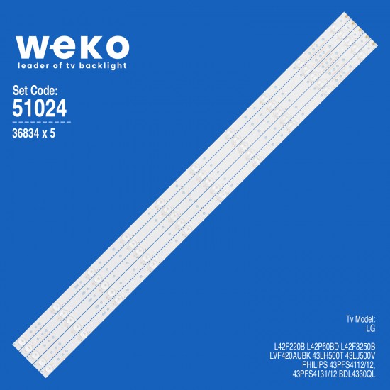 WKSET-6024 36834X5 LB43102 V0_01 5 ADET LED BAR