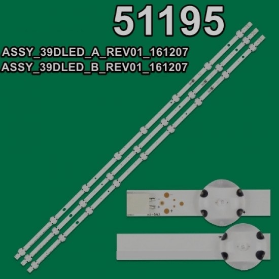 WKSET-6195 36017X2 36018X1 ASSY_39DLED_A/B_REV01_161207 3 ADET LED BAR