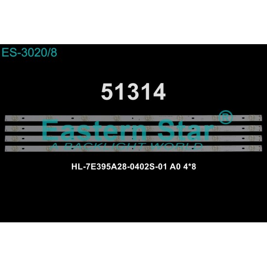 WKSET-6314 37051X4 HL-7E395A28-0402S-01 A0 4*8 4 ADET LED BAR