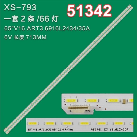 WKSET-6342 37076X1 37077X1 65 V16 ART3 2435/4 REV 0,9 6 L/R-TYPE 2 ADET LED BAR