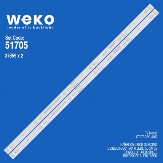 WKSET-6705 37359X2 DS32M63-DS01-V01 2 ADET LED BAR