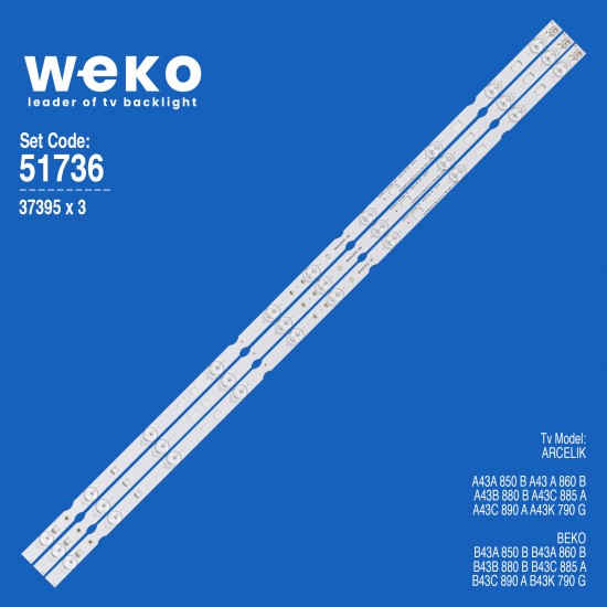 WKSET-6736 37395X3 SE43D10-ZC22AG-03 10S1P 3 ADET LED BAR