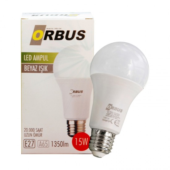 ORBUS ORB-15W 15 WATT E27 1350 LMN BEYAZ LED AMPÜL