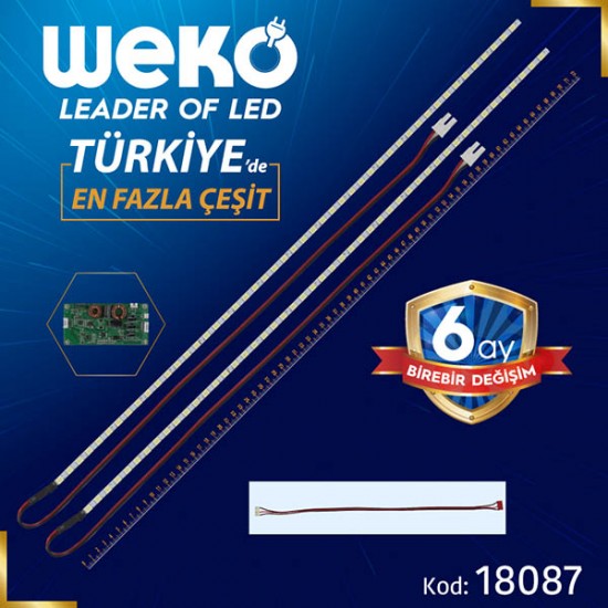 65 UNİVERSAL E-LED 90 LEDLİ (7020) 722MM 360-450MA 90-93V ÇİFT LED+SÜRÜCÜ+KABLO TAKIM (WK-1374)