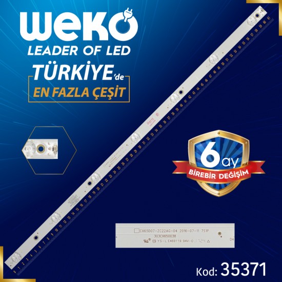 CX65D07-ZC22AG-04 7S1P - 303CX650038 - 150-155/5.8-6.0 - 61.7 CM 7 LEDLİ - (WK-978)