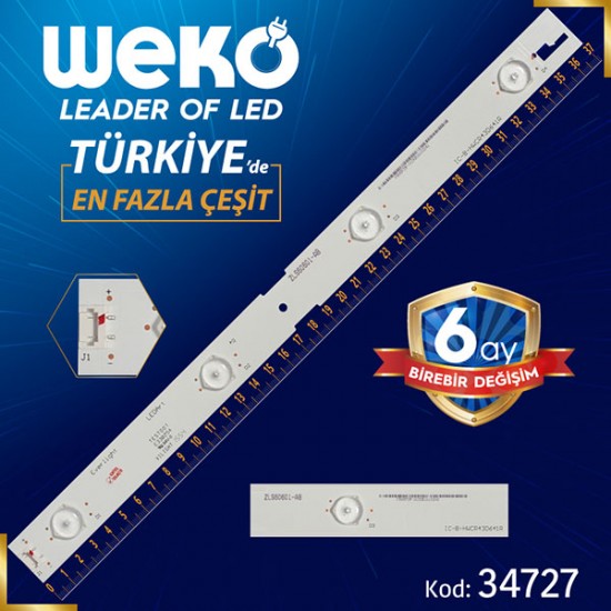 EVERLİGHT IC-B-HWCR43D641R - ZLS60601-AB - 37.2 CM 4 LEDLİ - (WK-23)