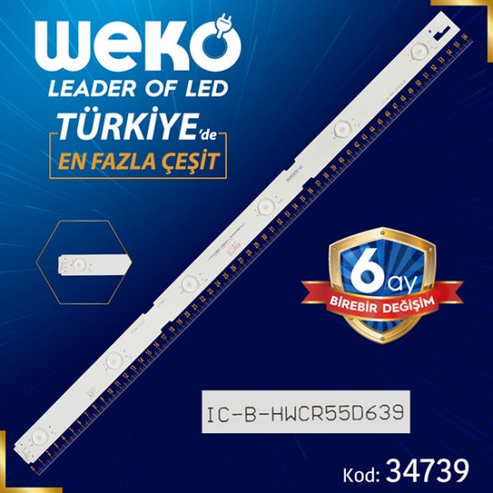 IC-B-HWCR55D639 - ZNM60600-AC - ZMB60600-AC 56.3 CM 6 LEDLİ - (WK-38)