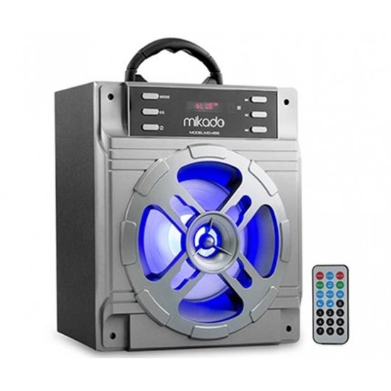 MIKADO MD-455 USB+SD+FM+BLUETOOTH MÜZİK KUTUSU 10W GRİ