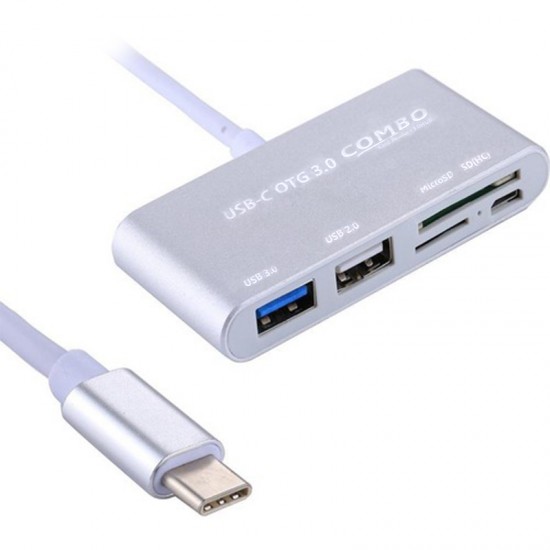 POWERMASTER USB TYPE C TO OTG COMBO USB 3.0 HUB+KART OKUYUCU