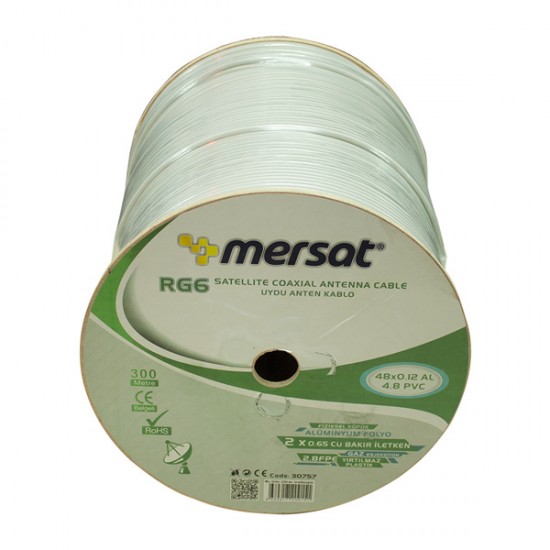 RG59 FA MİNİ MERSAT DUAL BİTİŞİK ANTEN KABLO 48 TEL (300 METRE)