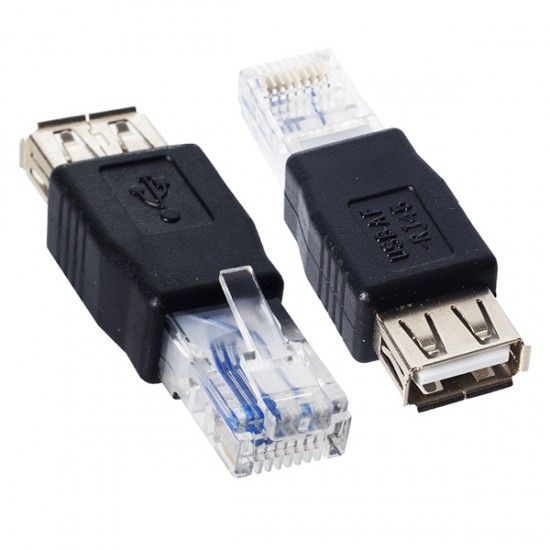 RJ 45 ERKEK USB A DİŞİ ETHERNET ÇEVİRİCİ JACK FİŞ