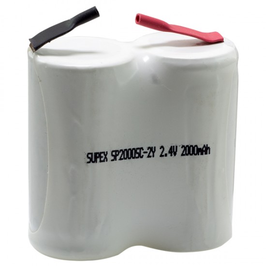 SUPEX 2Lİ YANYANA SÜPÜRGE PİLİ 2.4 V 2000 MA