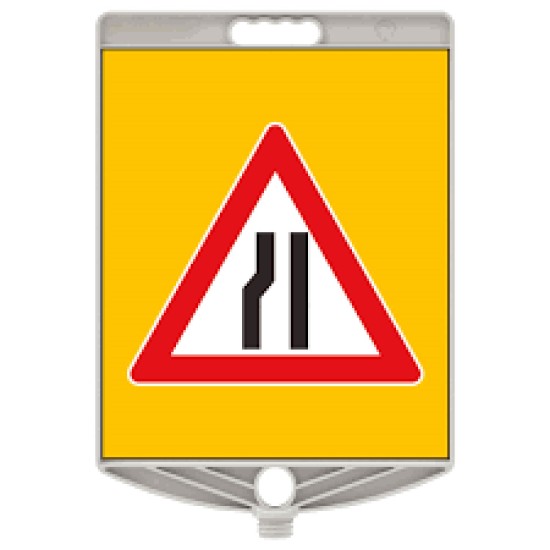 Di̇kdortgen Levha Soldan Daralan Yol Di̇kdortgen Levha Soldan Daralan Yol