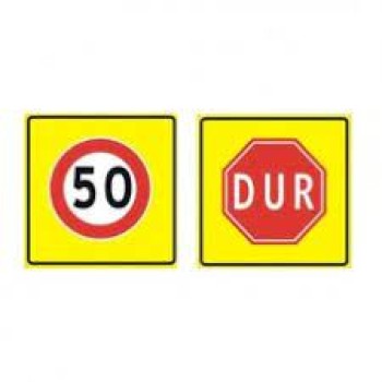 Galvani̇z Sac Trafi̇k Levhasi - Normal Performans (Kare) 30X30 Cm (1 Mm) 