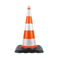 75 Cm Kirilmaz Trafi̇k Koni̇si̇ (3 Reflekti̇fli̇) Ağirlikli 