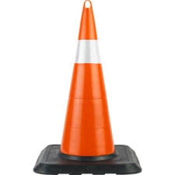 90 Cm Kirilmaz Trafi̇k Koni̇si̇ (Tek Reflekti̇fli̇ ) Ağirlikli 