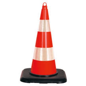 90 Cm Kirilmaz Trafi̇k Koni̇si̇ (Çi̇ft Reflekti̇fli̇ ) Ağirlikli 