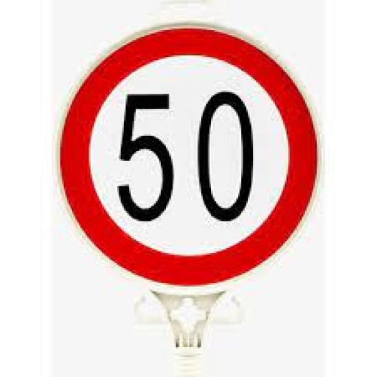 Azami̇ Hiz Sinirlamasi 50 Km Uyari Levhasi Tek Yön Azami̇ Hiz Sinirlamasi 50 Km Uyari Levhasi Tek Yön