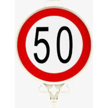 Azami̇ Hiz Sinirlamasi 50 Km Uyari Levhasi Tek Yön 