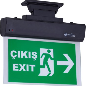 Sıva Üstü Acil Yönlendirme Armatürü Siyah 