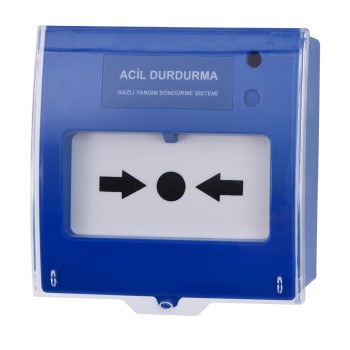 Tekni̇m Tfb-3165B Aci̇l Durdurma Butonu, Gazli Yangin Söndürme Si̇stemleri̇ İçi̇n, Mavi̇  Tekni̇m Tfb-3165B Aci̇l Durdurma Butonu, Gazli Yangin Söndürme Si̇stemleri̇ İçi̇n, Mavi̇
