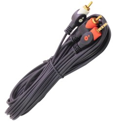 2Rca-3.5Mm Stereo Kablo 5 Metre 