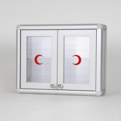 Aluminyum Ecza Dolabı 2 Kapakli 